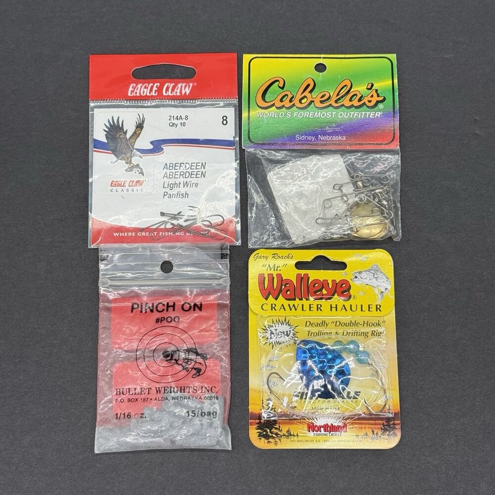 Northland Mr. Walleye Crawler Hauler + Pinch On Bullet Weights + Fishing Lot